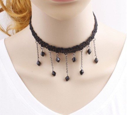 Gothic Drop Rain Drop Rain Choker NYHET