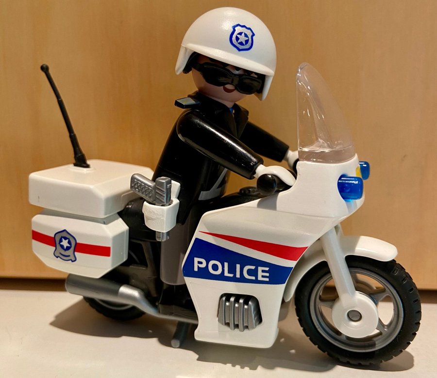 Playmobil Polis med motorcykel