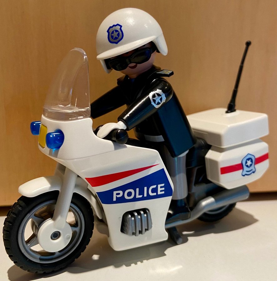 Playmobil Polis med motorcykel