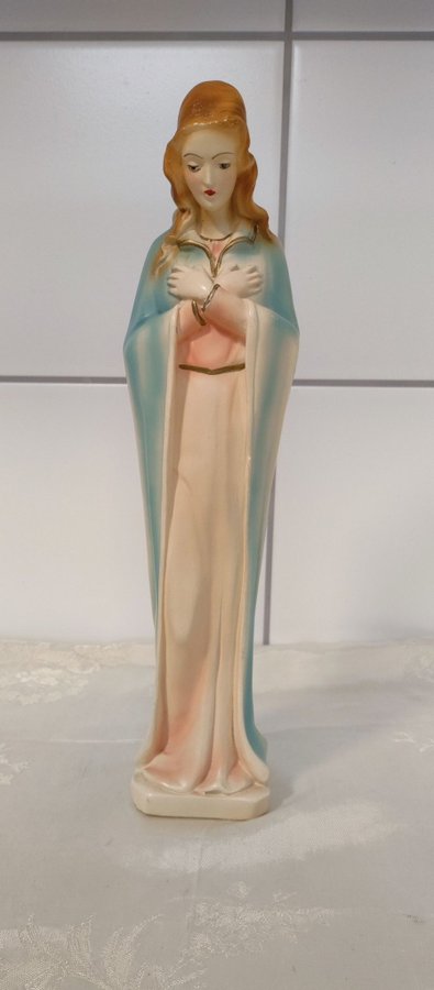 SKULPTUR Madonna gips höjd 32cm