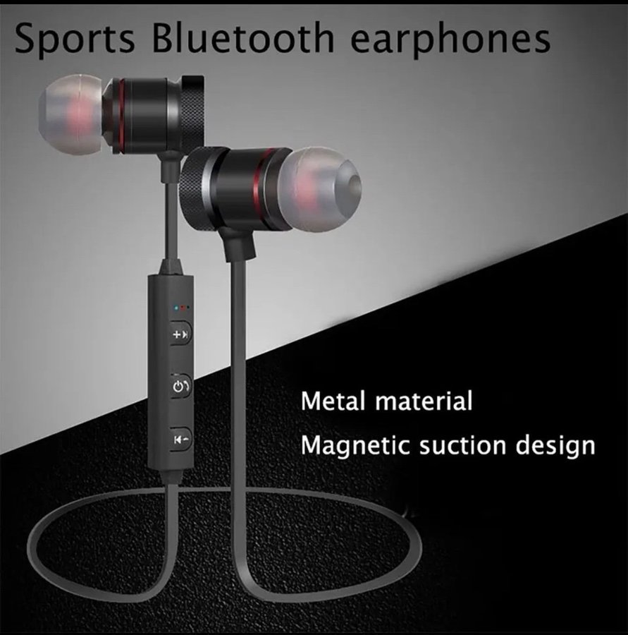 Trådlös Binaural Stereo Sport Bluetooth Headset Öronhängande Löpning