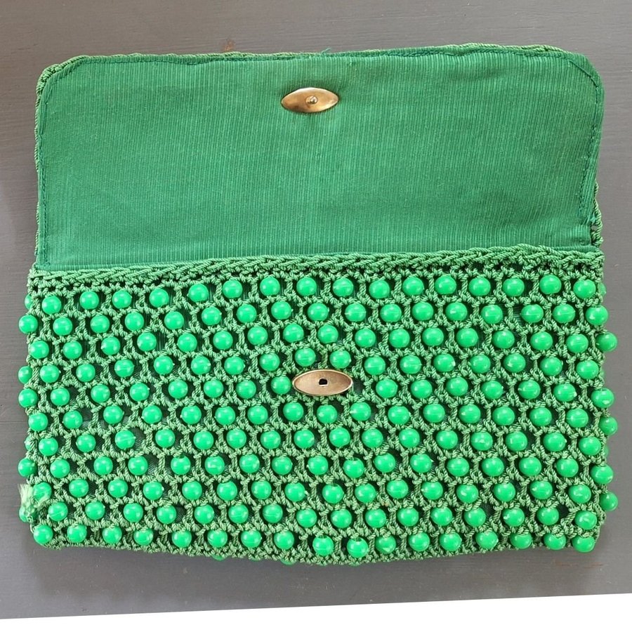 Vintage grön aftonväska / kuvertväska