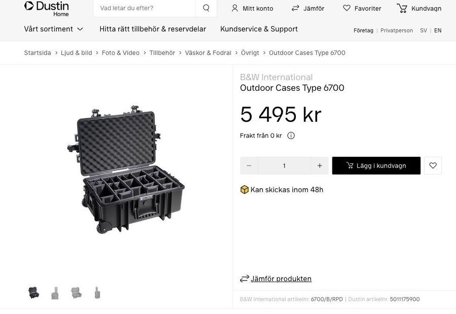 BW International Outdoor Cases Type 6700 väska kamera foto