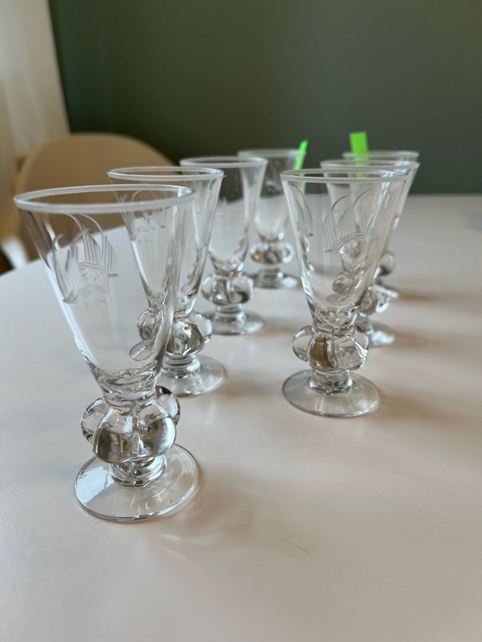 Sju glas Skeppet Uarda Johansfors retro