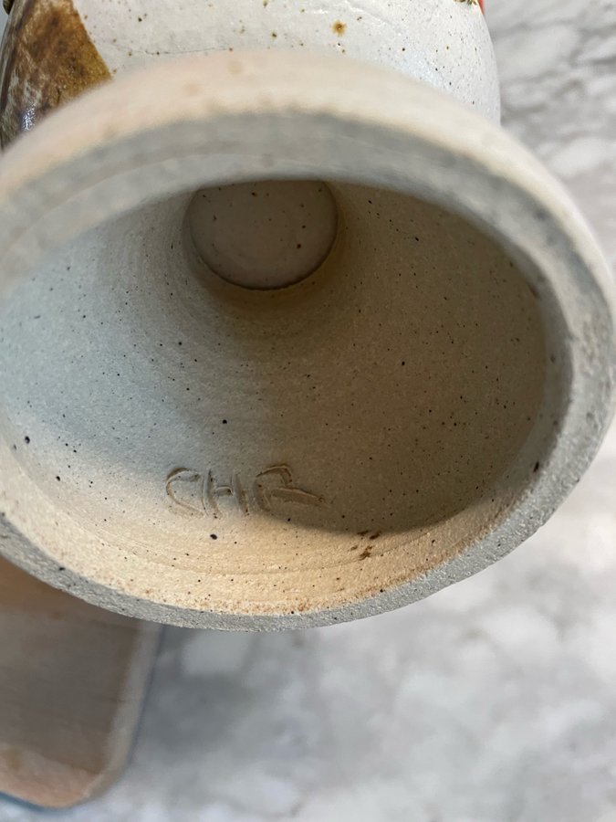 CHRISTIAN THORUP Skål keramik kvinnoansikte signerad CHR