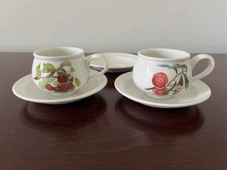 POMONA PORTMEIRION ENGLAND KOPP KAFFEKOPP TEKOPP 2 ST MED FAT 3 ST