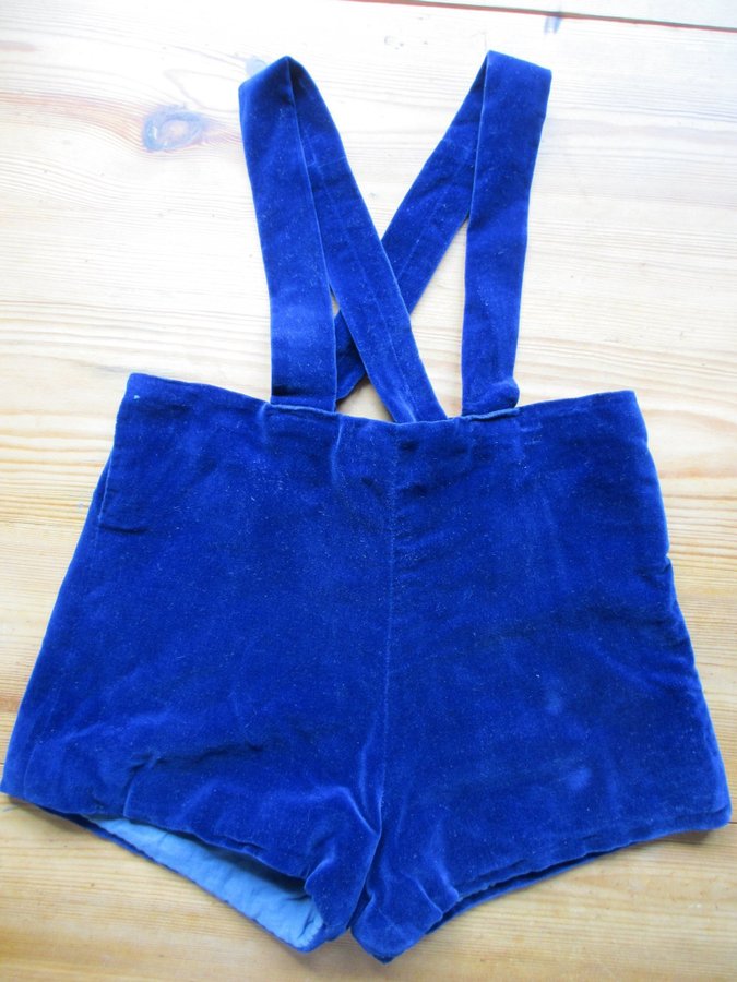 Vintage barn-dress väst  shorts och fluga 50-tal sammet