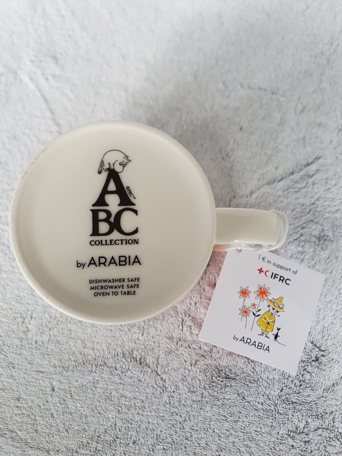 Arabia Mumin Muminmugg ABC Moomin mugg 1:a sortering etikett