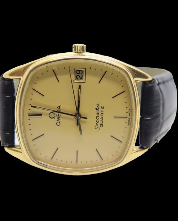 Vintage Golden Line Seamaster Omega Herrklocka 80 talet