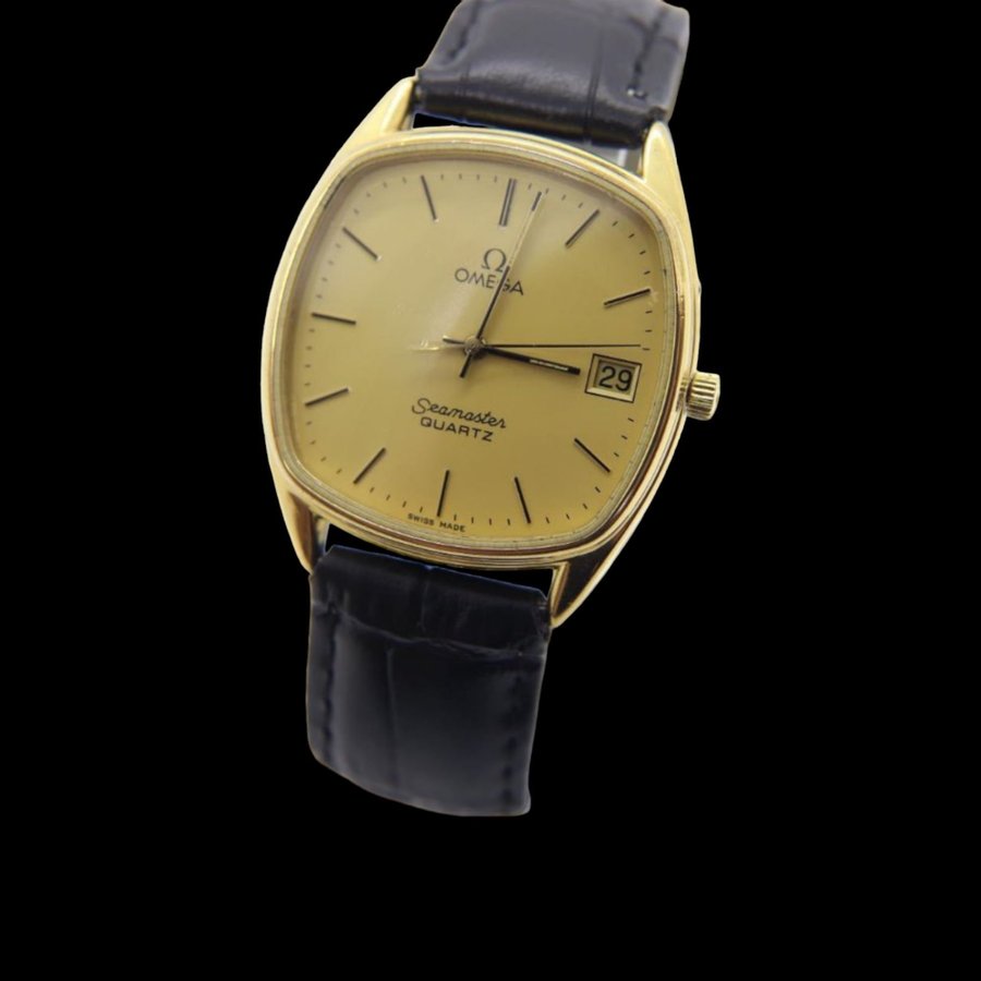 Vintage Golden Line Seamaster Omega Herrklocka 80 talet