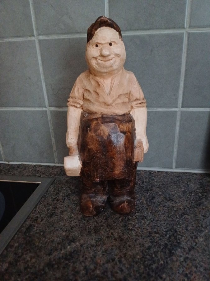 VINTAGE! OVE OVESSON DANMARK SKULPTUR I GIPS 23 CM