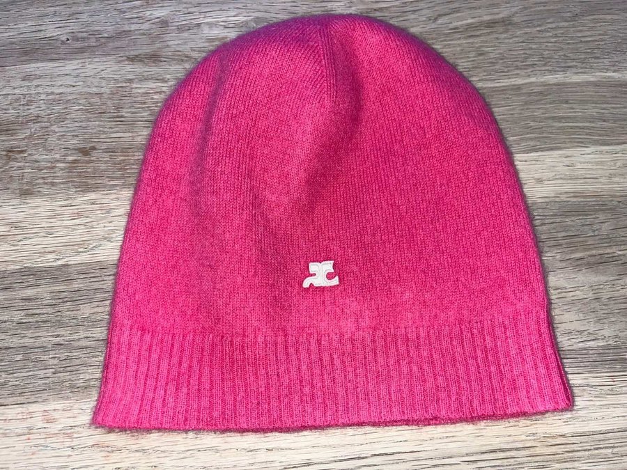 COURREGES PARIS 100% KASHMIR STICKAD MÖSSA BEANIE CASHMERE