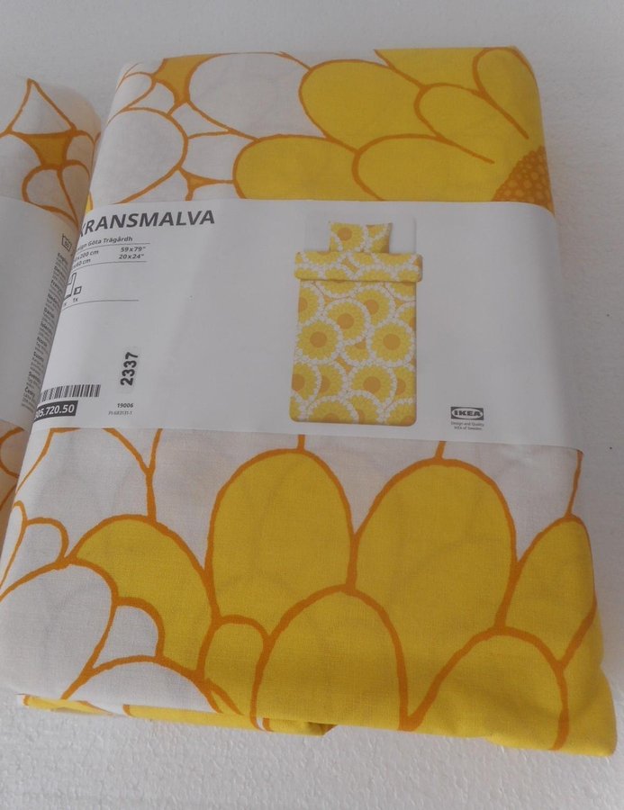 OANV 1 st Påslakan + Örngott MAJSOL Göta Trägårdh Ikea 1971  KRANSMALVA Ikea