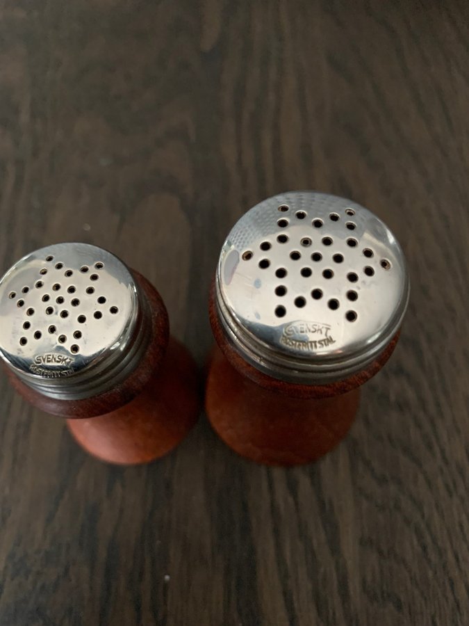 Karl Holmberg Sweden salt pepper shakers kar teak