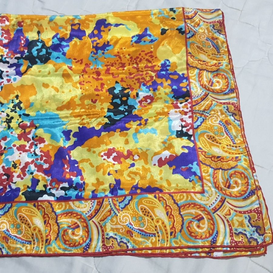 Elegant vintage sjal silk scarf halsduk