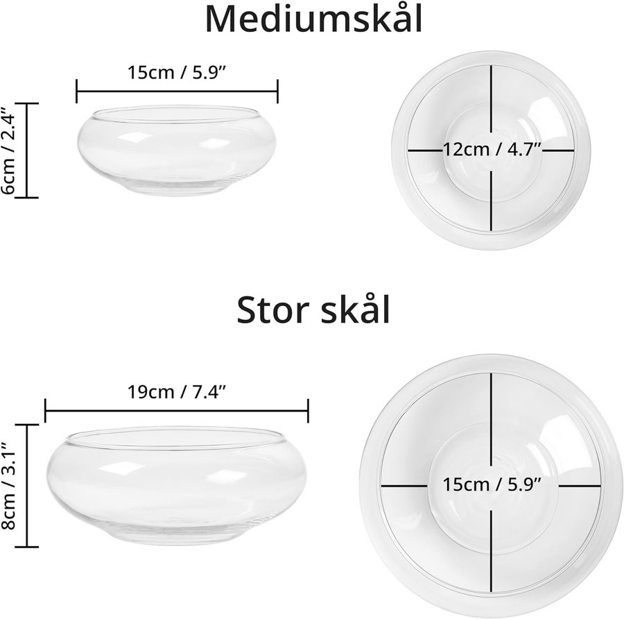 2st NYA Glasvaser | Medelstor  Stor | För växter dekoration mm |Ordpris 595kr