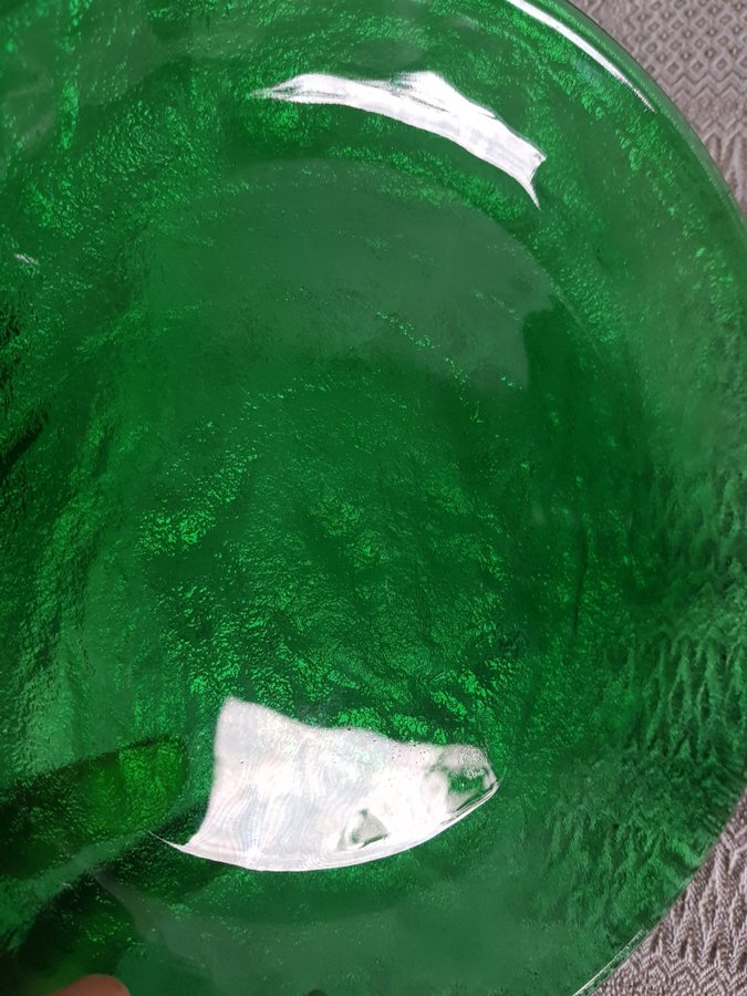 Sierra Arcoroc France - 4 st tallrikar i grönt glas - Retro 70-tal