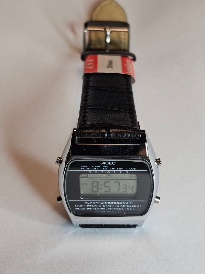 ADEC Alarm-Chronograph Digital Klocka 80-tal