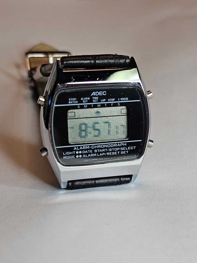 ADEC Alarm-Chronograph Digital Klocka 80-tal