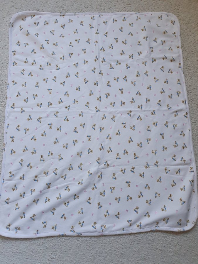 Babyfilt Ralph Lauren Polo bear blanket filt med björnar rosa bebis barn