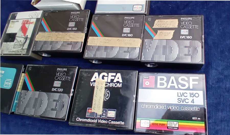 VHS LVC -kassetter - Blandat sortiment