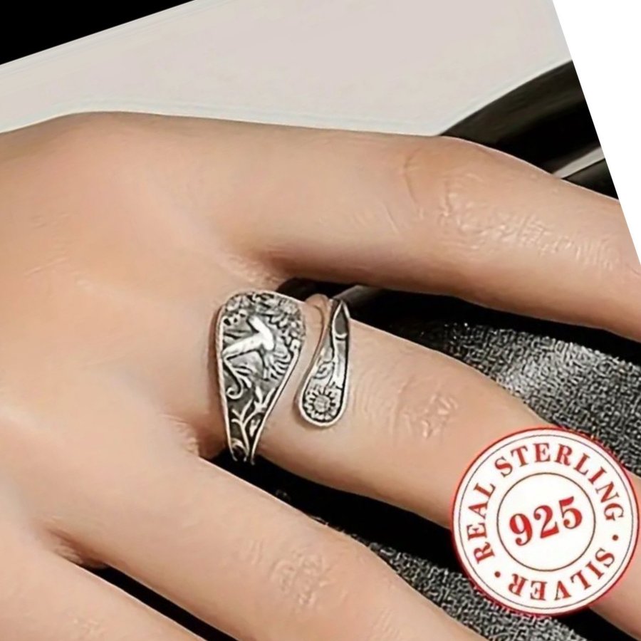 Ring i Sterling silver 925 Boohoo chic justerbar ring / NY