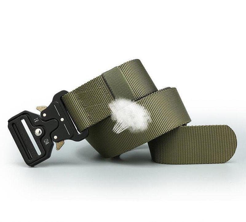 125*45cm Grön Taktisk Bälte Jakt Militär Skärp Outdoor Canvas Belt