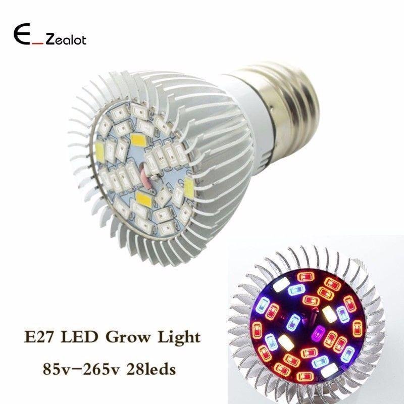 2st E27 LED Växtlampa Växtbelysning Fullt Spektrum 28W