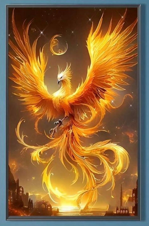 Finaste Diamond Painting med Fenix fågel