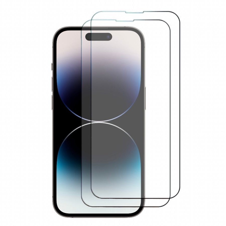 2-Pack iPhone 14 Pro - Härdat Glas Skärmskydd
