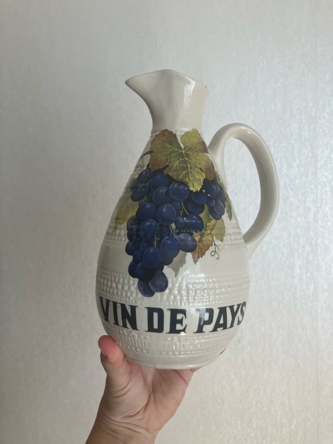Vin De Pays vinkaraff karaff tillbringare France Frankrike Grespots Digoin