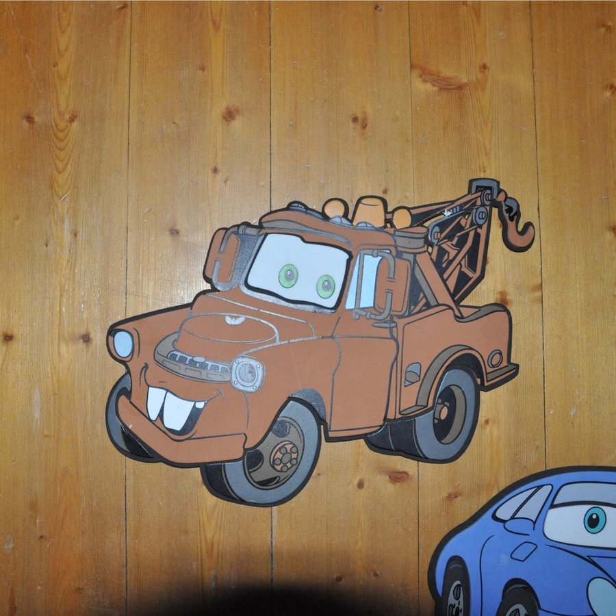 Väggdekoration Blixten McQueen Sally Bärgarn Disney Pixar Cars Bilar