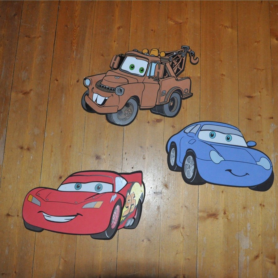 Väggdekoration Blixten McQueen Sally Bärgarn Disney Pixar Cars Bilar