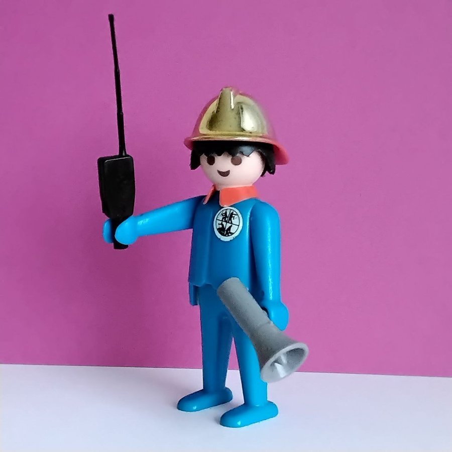 Playmobil vintage brandman med guldhatt (3526/3403/7786)