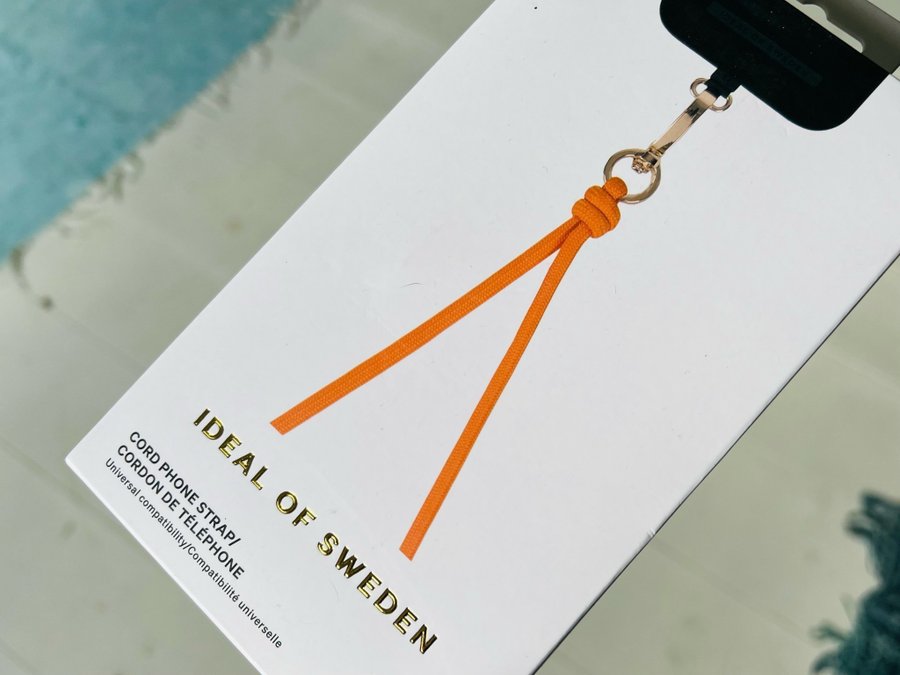 IDEAL OF SWEDEN Cord Phone Strap Ny i Box ORANGE