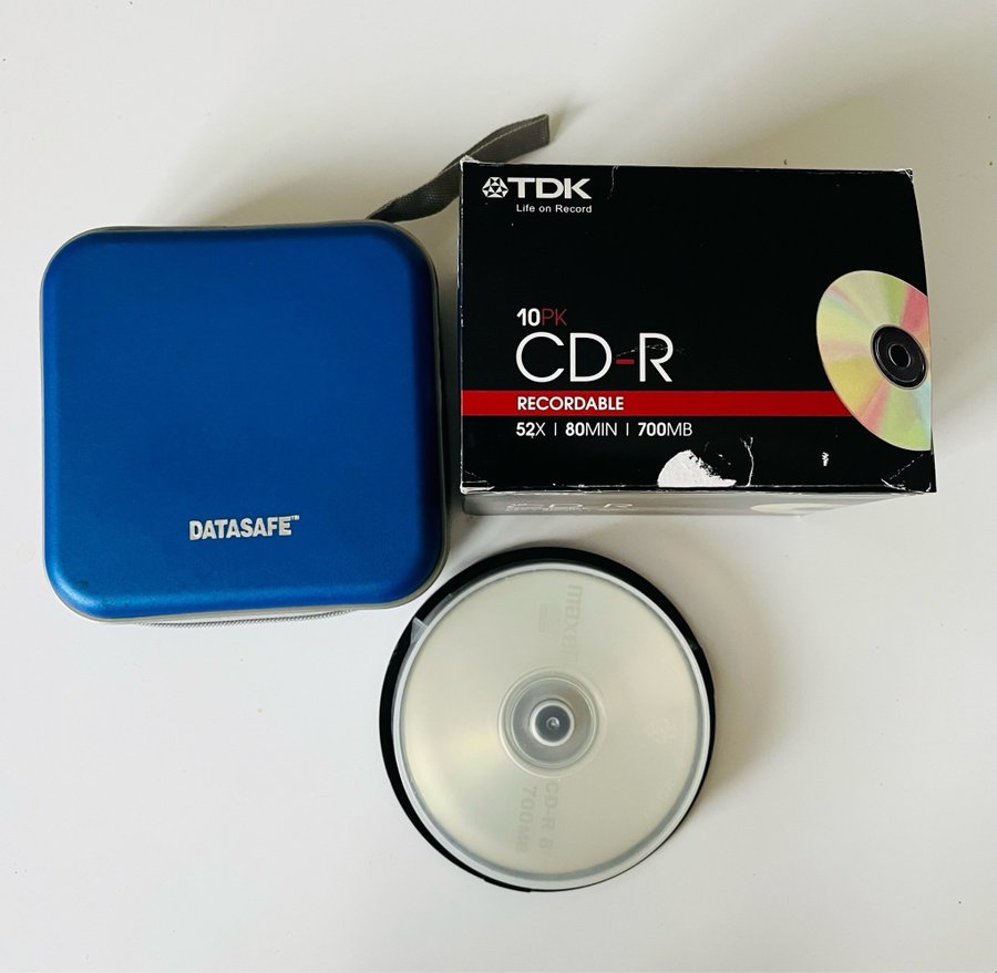 7 st TDK CD-R 700MB + CD-fodral