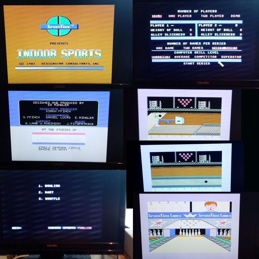 Indoor Sports (World Wide Software - SportTime) >TESTAD< - Commodore 64/C64 Spel