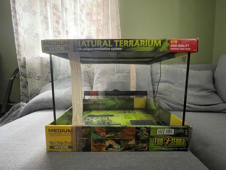 Fullt utrustat terrarium med insekts tillbehör