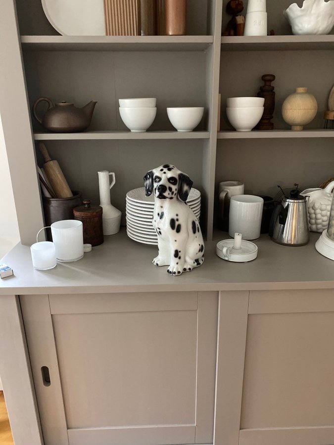 Vacker större Porslinsfigur Dalmatiner hund figurin 32cm