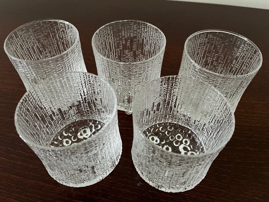 IITTALA ULTIMA THULE TAPIO WIRKKALA FINLAND GLAS DRICKSGLAS WHISKY VINGLAS 5 ST