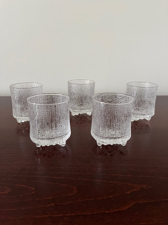 IITTALA ULTIMA THULE TAPIO WIRKKALA FINLAND GLAS DRICKSGLAS WHISKY VINGLAS 5 ST