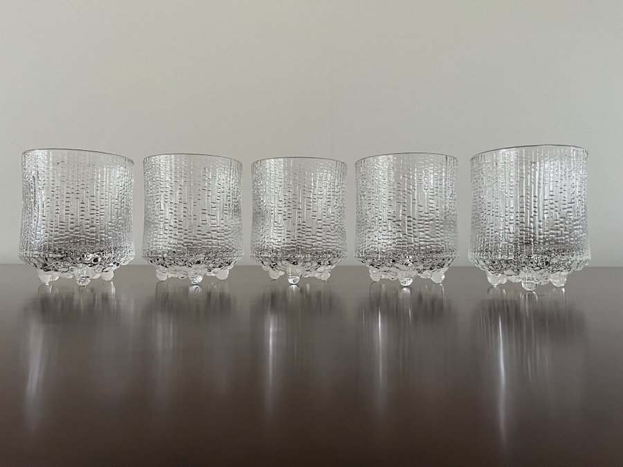 IITTALA ULTIMA THULE TAPIO WIRKKALA FINLAND GLAS DRICKSGLAS WHISKY VINGLAS 5 ST