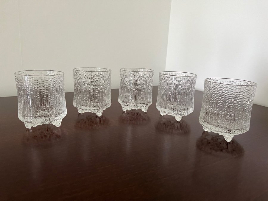 IITTALA ULTIMA THULE TAPIO WIRKKALA FINLAND GLAS DRICKSGLAS WHISKY VINGLAS 5 ST