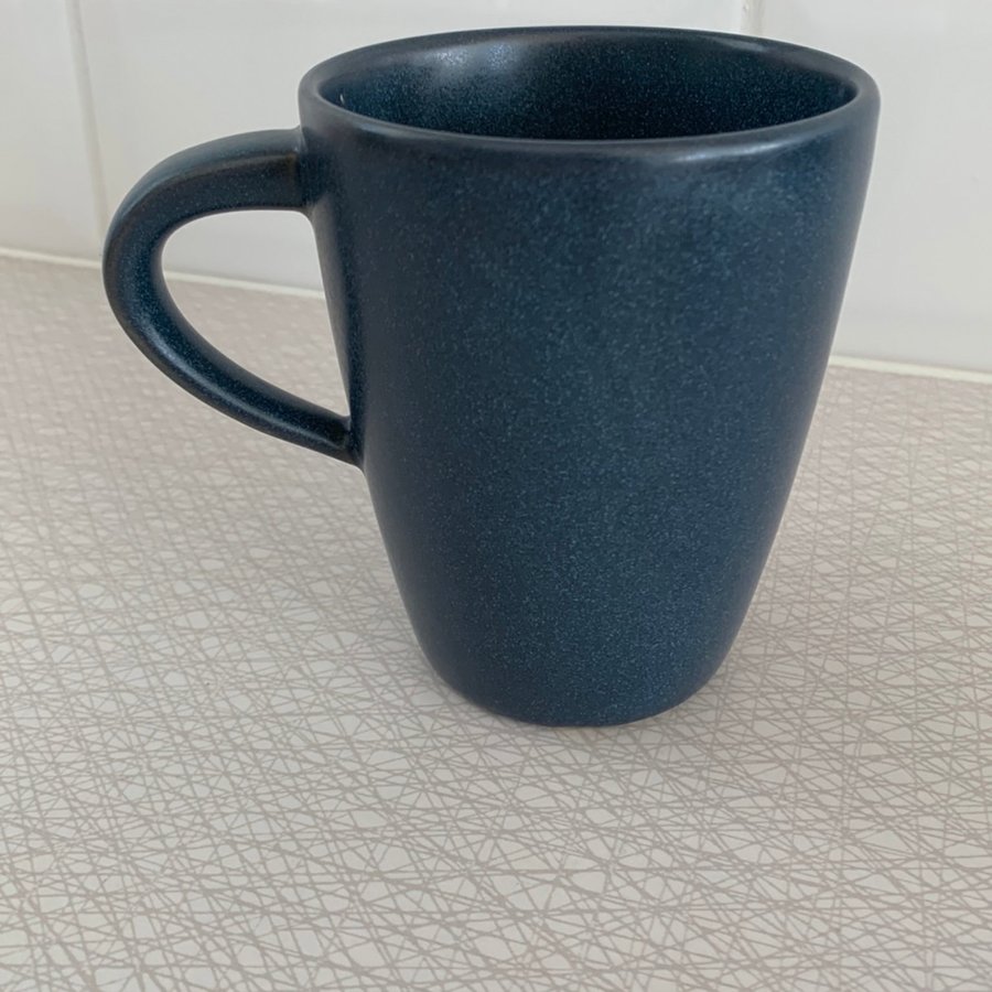 Höganäs vossblå mugg kopp blå Sverige kaffekopp tekopp