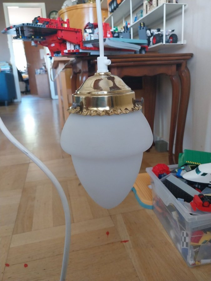 2st TAK/fönsterlampa glas mässing tidigt 1900-tal