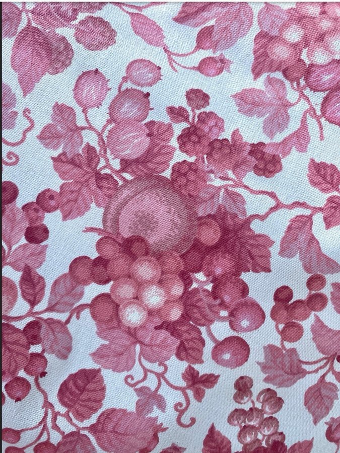 Fantastiskt vintage retro Tyg i rosa toner textil 60-tal sy oanvänt