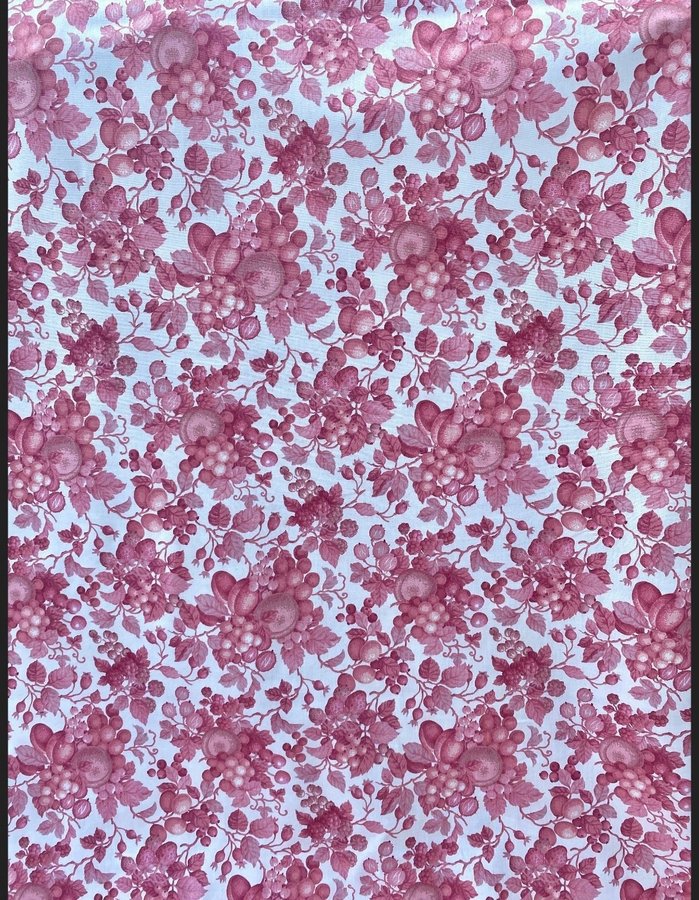 Fantastiskt vintage retro Tyg i rosa toner textil 60-tal sy oanvänt