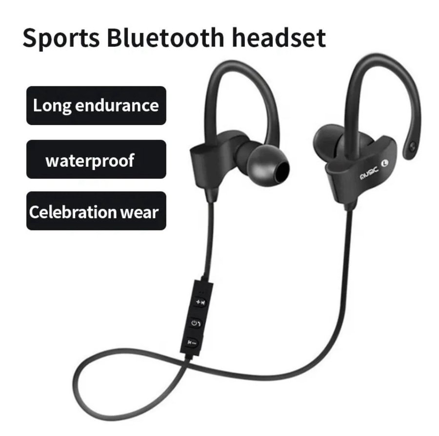 Sport Trådlöst Bluetooth-headset Löpning Stereo Musik