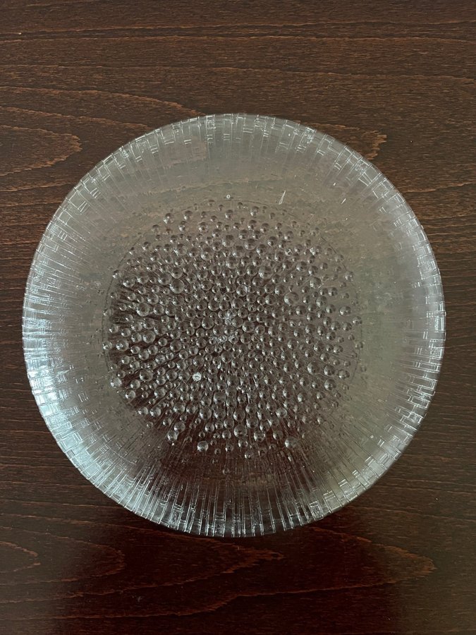 IITTALA ULTIMA THULE TAPIO WIRKKALA FINLAND GLAS KONSTGLAS TALLRIK MATTALLRIK