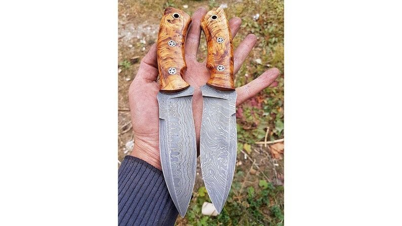 2 Piece Best Couple Gift Knife -Bushcraft Knife- Camping Knife Survival Knife